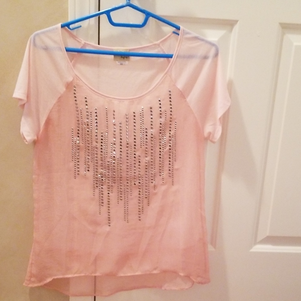 Daytrip Pink Sheer Top